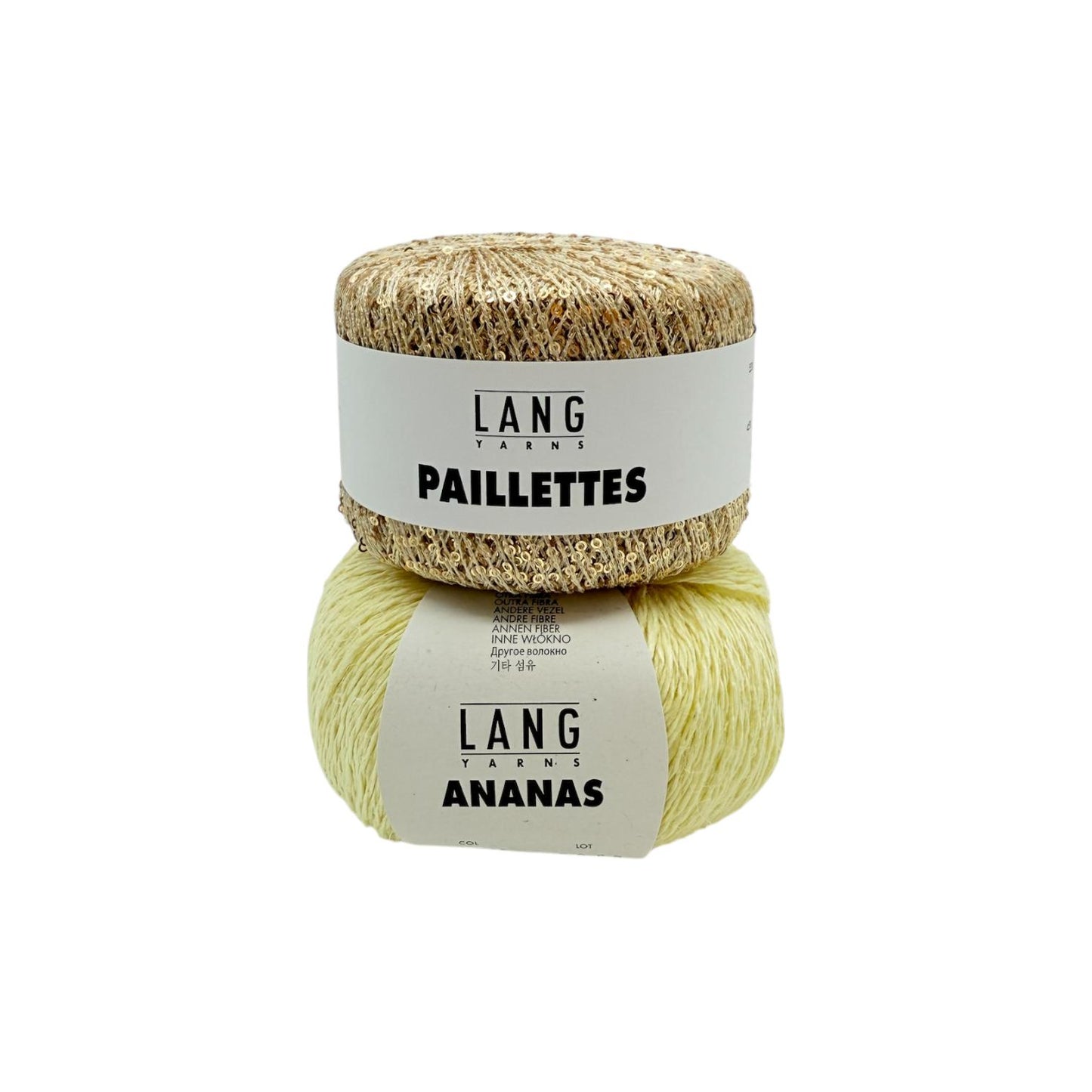 Glow Tie Top - Strickpaket (ANANAS/PAILLETTES)