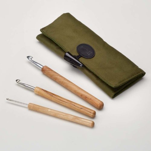 addiWrap Olive Wood Häkelnadel Etui
