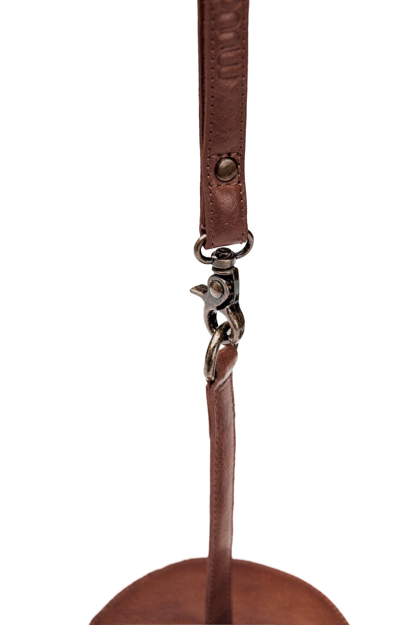 Gyrit Garnhalter mit praktischem Lederarmband: Whisky / Eine Größe