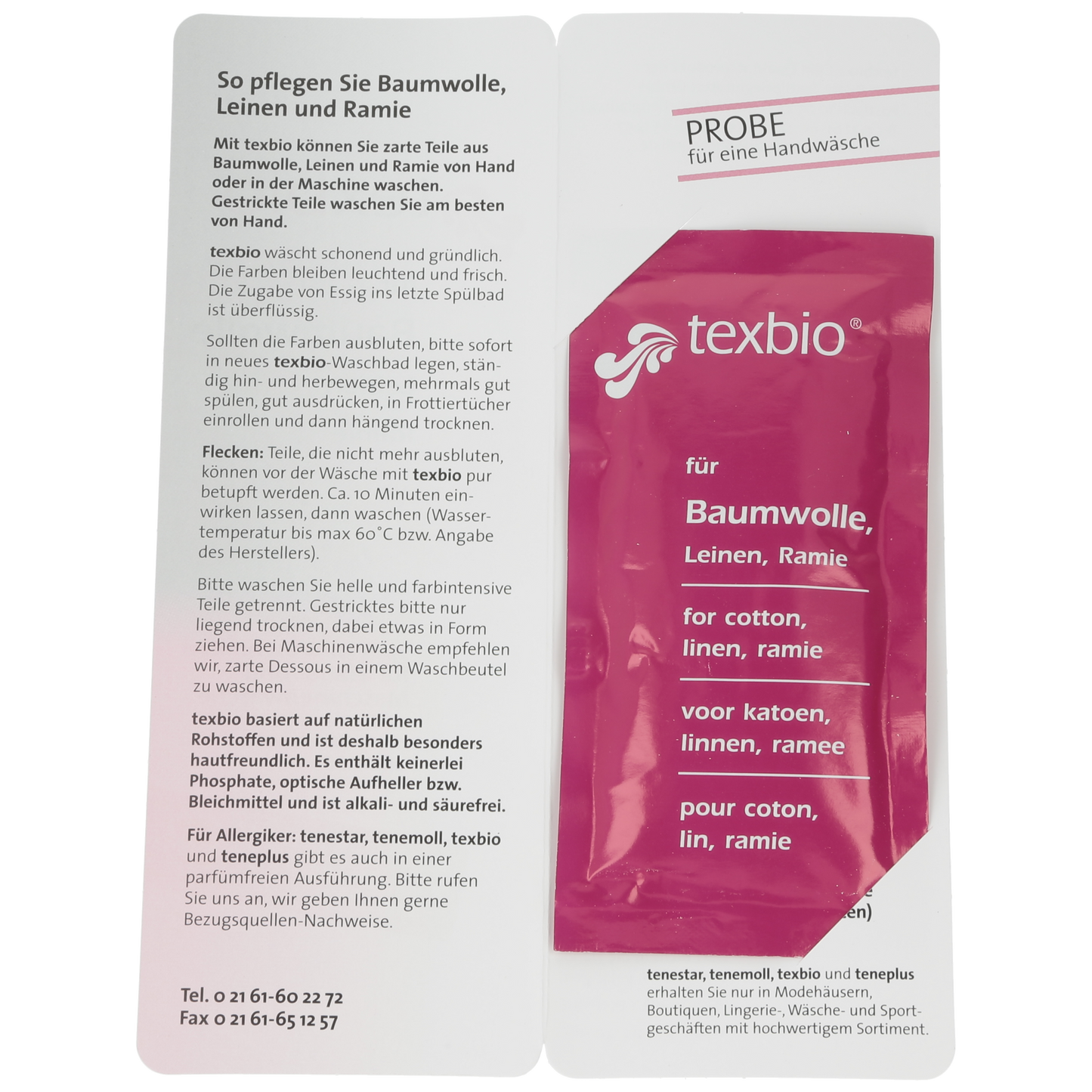 Texbio für Baumwolle, Leinen & Ramie