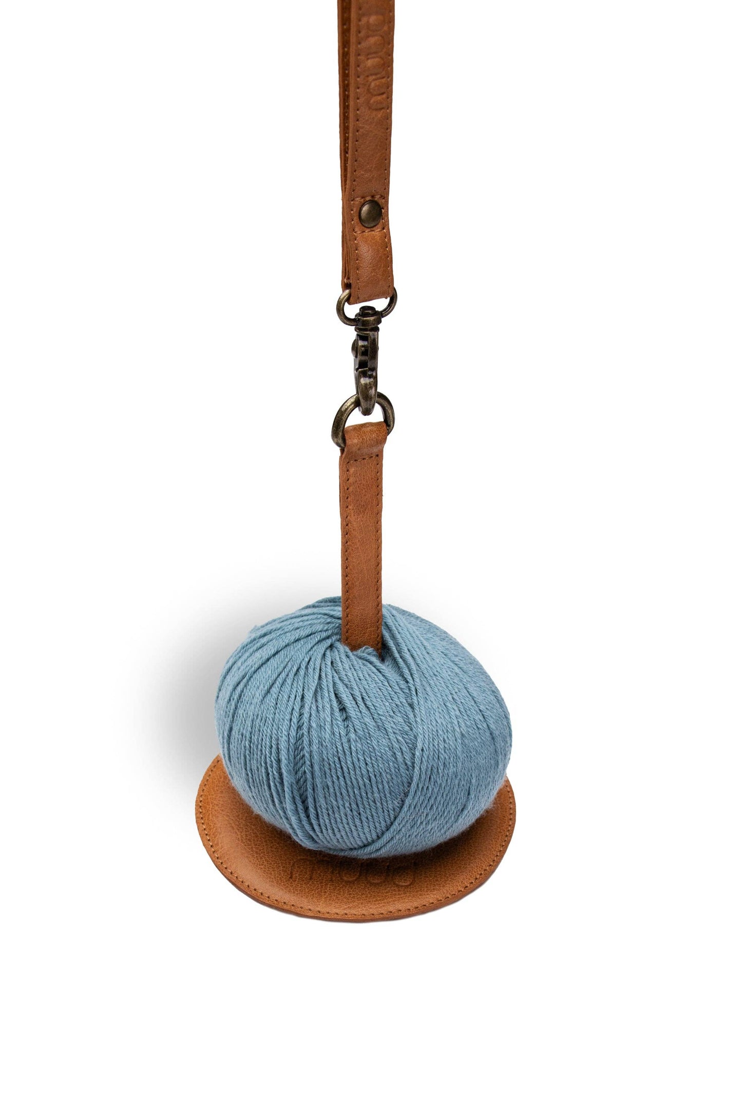 Gyrit Garnhalter mit praktischem Lederarmband: Reich Braun / Eine Größe