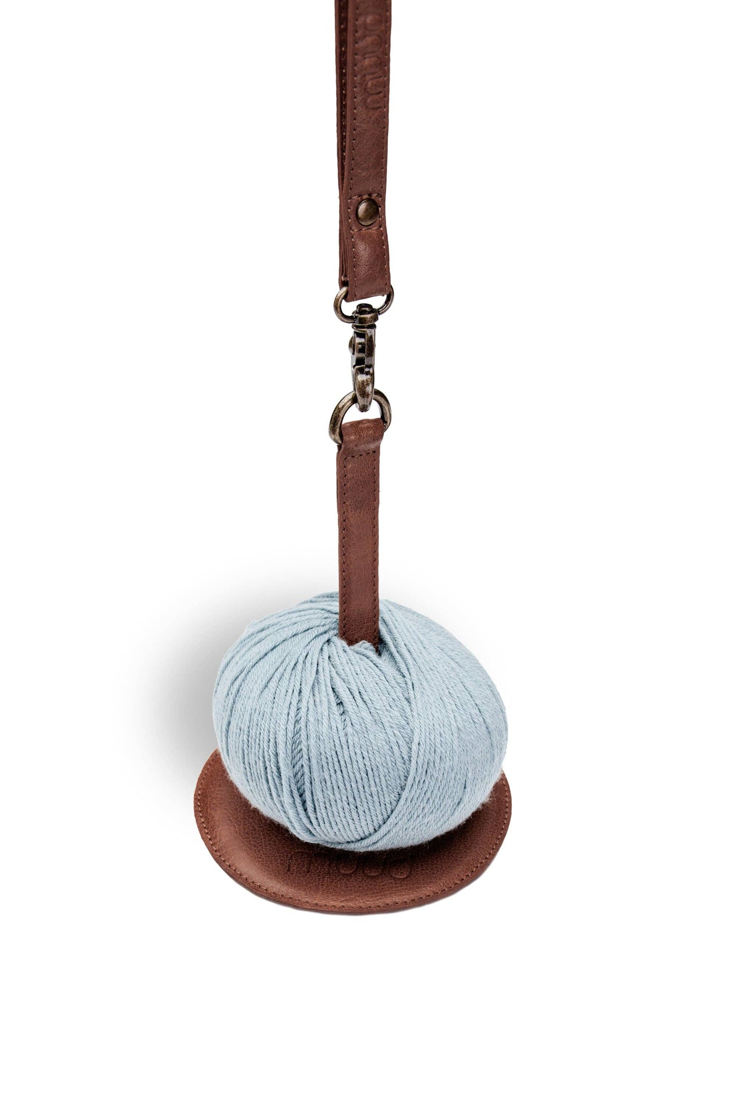 Gyrit Garnhalter mit praktischem Lederarmband: Reich Braun / Eine Größe