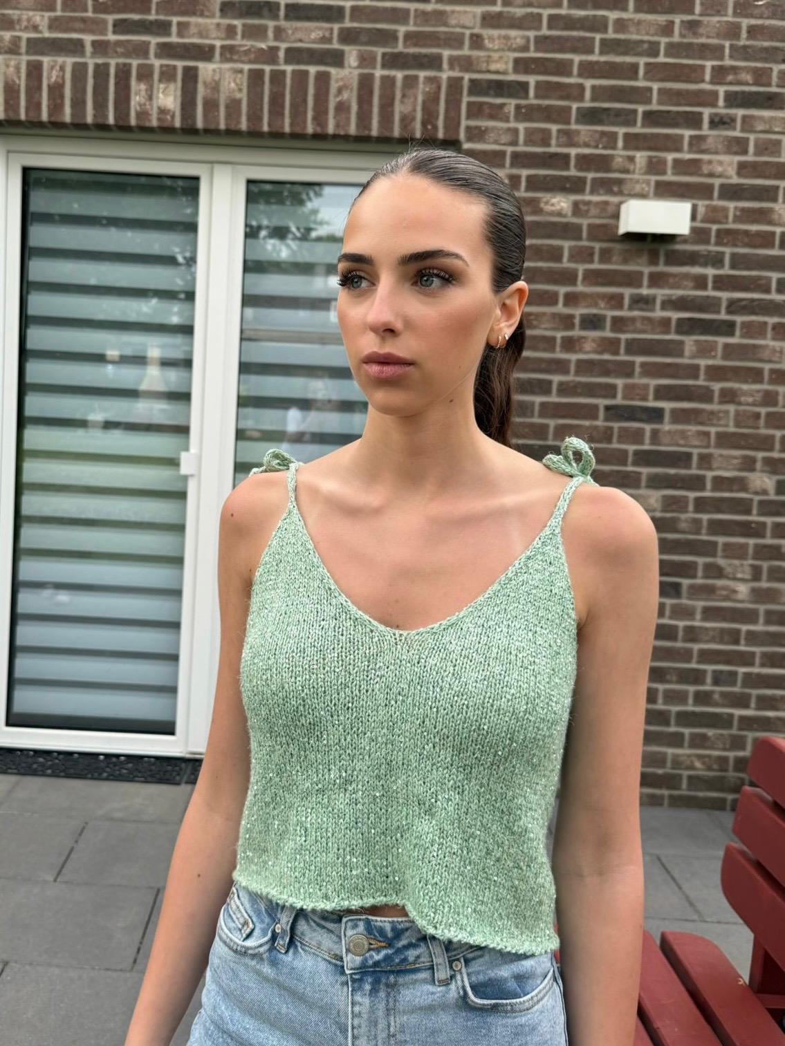 Glow Tie Top - Strickpaket