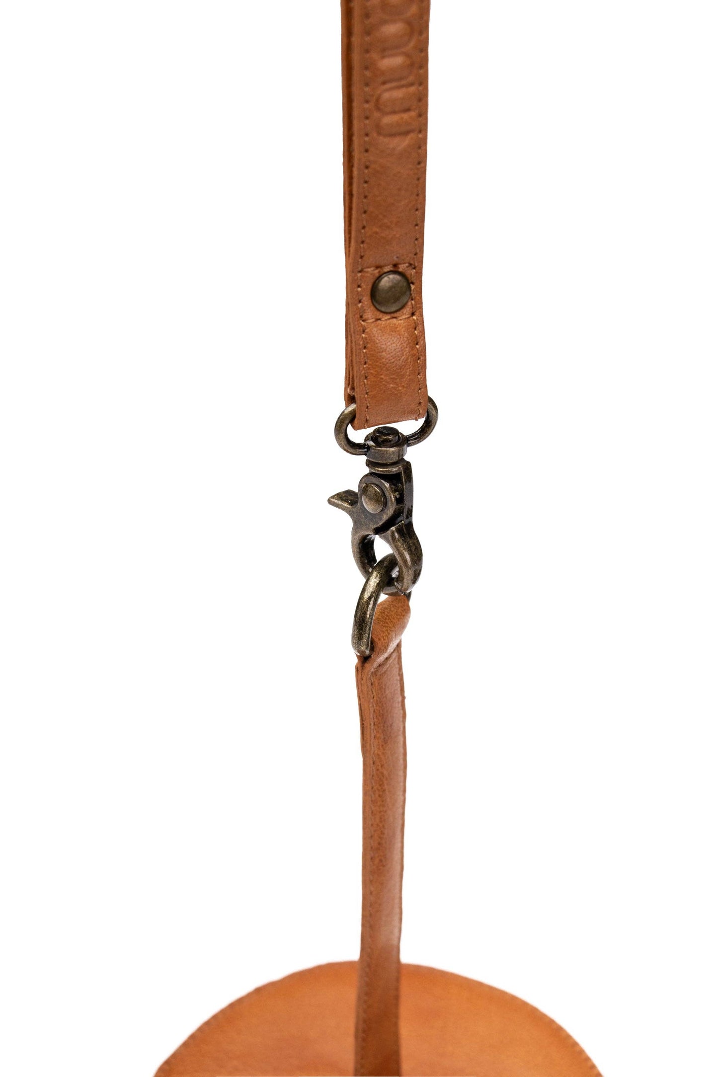 Gyrit Garnhalter mit praktischem Lederarmband: Whisky / Eine Größe